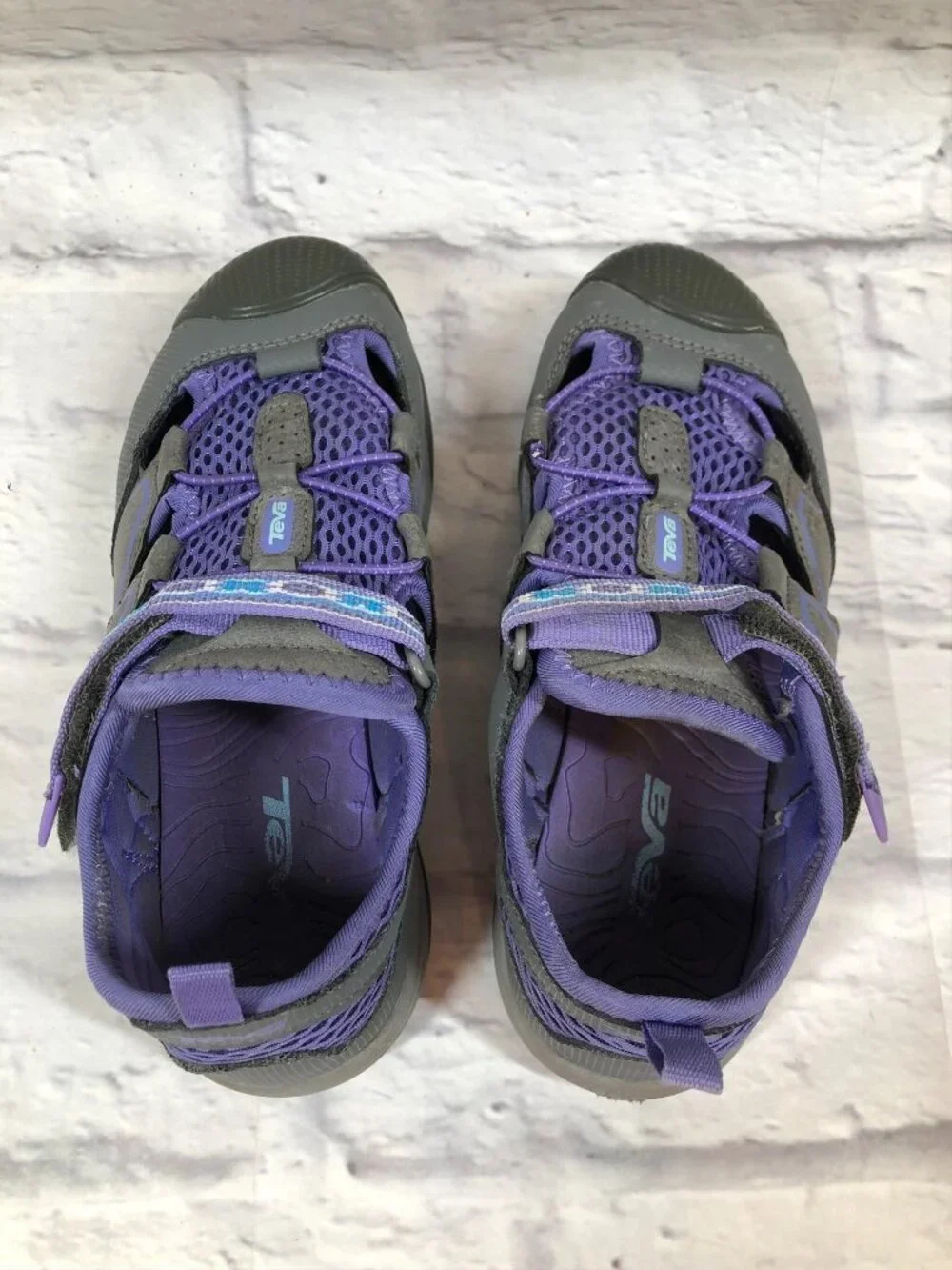 TEVA Girls 2 Rollick Lavender/Gray Water Sport Sandals Shoes